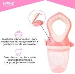 Humble & Noble Knijpfles En Lepel - Inclusief Fruitspeen - Roze -Aanbiedingen BIBS Winkel 1200x1186 10