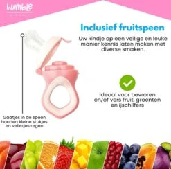 Humble & Noble Knijpfles En Lepel - Inclusief Fruitspeen - Roze -Aanbiedingen BIBS Winkel 1200x1186 12