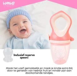 Fruitspeen Speen Sabbelspeen Duopack Baby Fruit Eten - Roze & Groen -Aanbiedingen BIBS Winkel 1200x1186 15