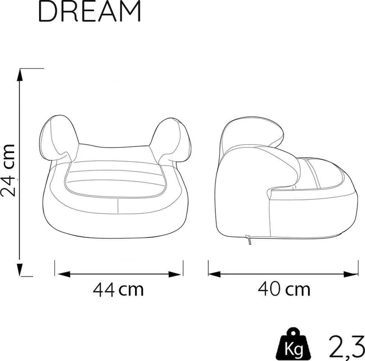 Nania - Zitverhoger Dream Luxe - Groep 2/3 (van 15 Tot 36 Kg) - 3 Tot 12 Jaar - Grijs 6 Nania - Zitverhoger Dream Luxe - Groep 2/3 (van 15 Tot 36 Kg) - 3 Tot 12 Jaar - Grijs - Afbeelding 6