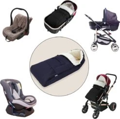 Monzana Voetenzak - Voor Kinderwagen Of Stoeltje - 93x56cm Donkerblauw -Aanbiedingen BIBS Winkel 1200x1188 24