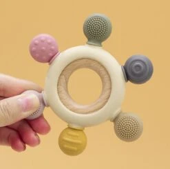 Merkloos Bijtring - Bijtspeelgoed - BPA Vrij - Siliconen - Baby Speelgoed - Roze -Aanbiedingen BIBS Winkel 1200x1189 13