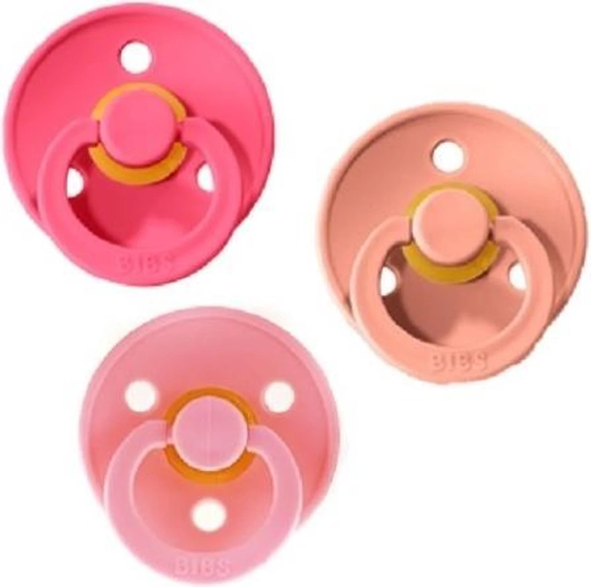Bibs Fopspeen 3 Stuks Maat 1 0-6 Maanden |Coral, Peach, Baby Pink 1 Bibs Fopspeen 3 Stuks Maat 1 0-6 Maanden |Coral, Peach, Baby Pink