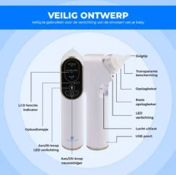 Young Star Baby - Elektrische Neusreiniger Baby - Neuszuiger Met USB - Neuspeer - Neusdouche - Snotverwijderaar -Aanbiedingen BIBS Winkel 1200x1195 11