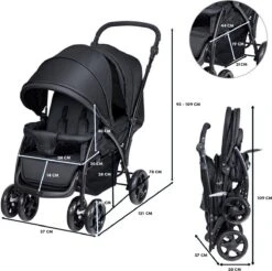 Deryan Luxe Elena Dubbele Buggy- Duo Buggy – Tandem Buggy – Compact En Lichtgewicht -Aanbiedingen BIBS Winkel 1200x1197 47