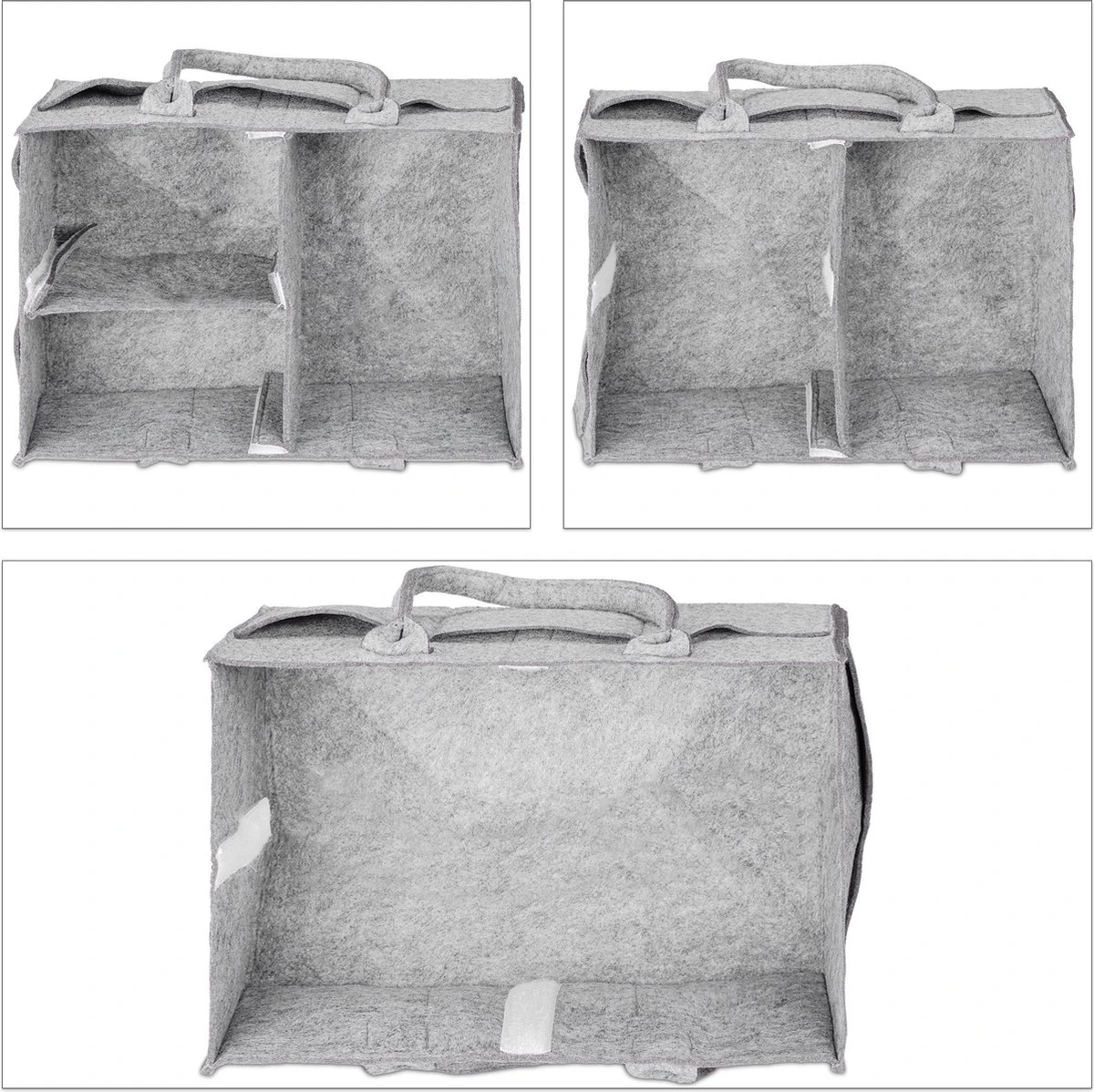 Relaxdays Luiertas Baby - Verzorgingstas Vilt - Organizer Luiers - Uitneembare Schotjes - Lichtgrijs 7 Relaxdays Luiertas Baby - Verzorgingstas Vilt - Organizer Luiers - Uitneembare Schotjes - Lichtgrijs - Afbeelding 7