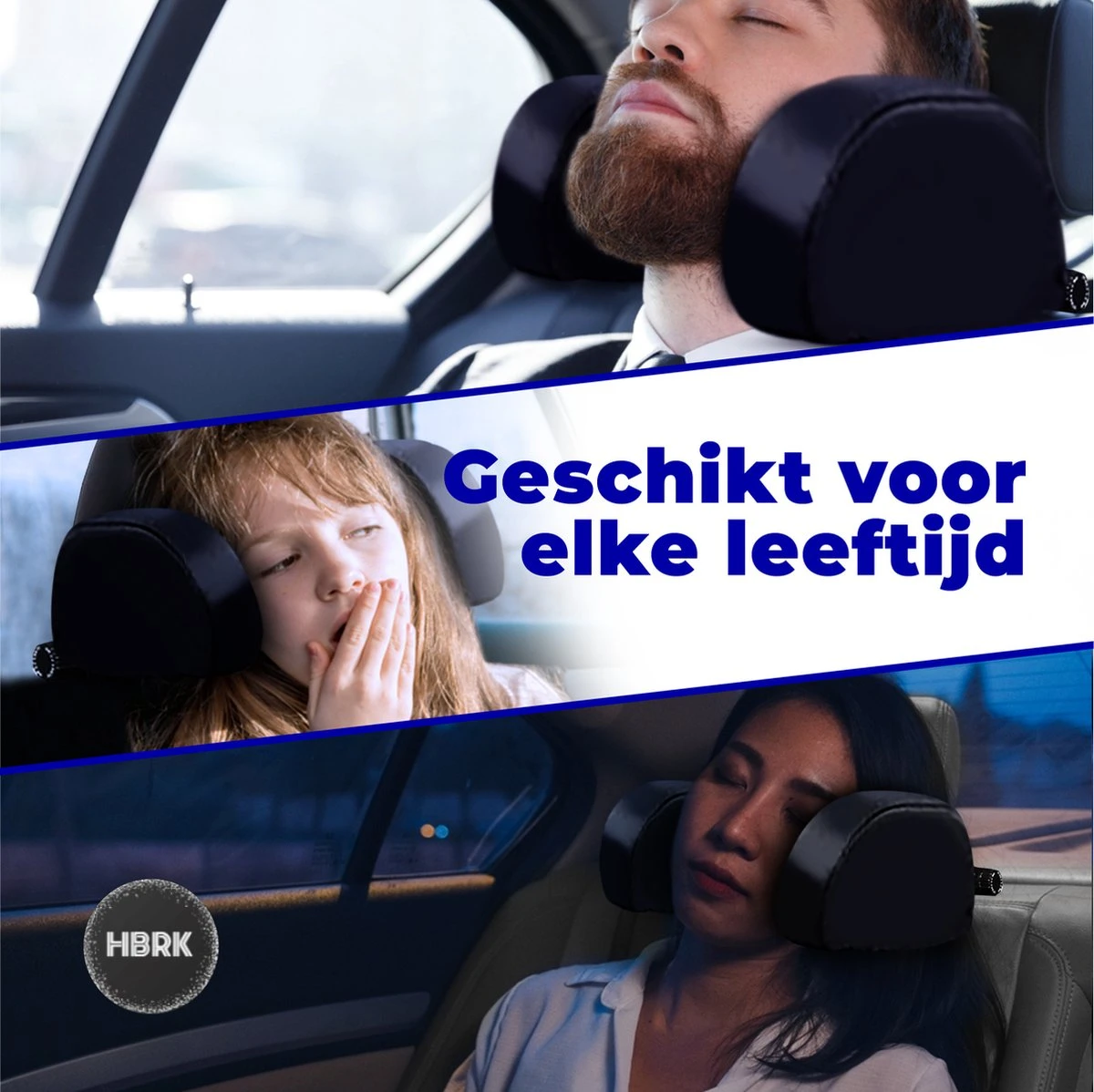 HBRK – Hoofdsteun Auto – Nekkussen – Hoofdkussen Kinderen & Volwassenen – Neksteun – Autokussen – Reiskussen Veiligheid – Verstelbaar – Zwart 4 HBRK – Hoofdsteun Auto – Nekkussen – Hoofdkussen Kinderen & Volwassenen – Neksteun – Autokussen – Reiskussen Veiligheid – Verstelbaar – Zwart - Afbeelding 4