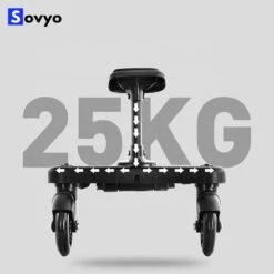 Merkloos Meerijdplankje Universeel Buggy/Kinderwagen - Kinderwagen Accessoire Met Afneembaar Zitje Van Hoogwaardige Kwaliteit - Verstelbaar Meerijdplankje -Aanbiedingen BIBS Winkel 1200x1198 133