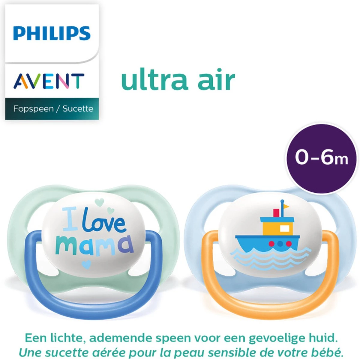 Philips Avent Ultra Air-fopspeen SCF080/01 - Fopspeen - 0-6 Maanden - 2 Stuks 12 Philips Avent Ultra Air-fopspeen SCF080/01 - Fopspeen - 0-6 Maanden - 2 Stuks - Afbeelding 12