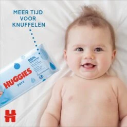 Huggies - Pure - Billendoekjes - 560 Babydoekjes - 10 X 56 -Aanbiedingen BIBS Winkel 1200x1198 25