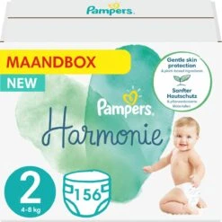 Pampers® Pampers - Harmonie / Pure - Maat 2 - Maandbox - 156 Luiers
