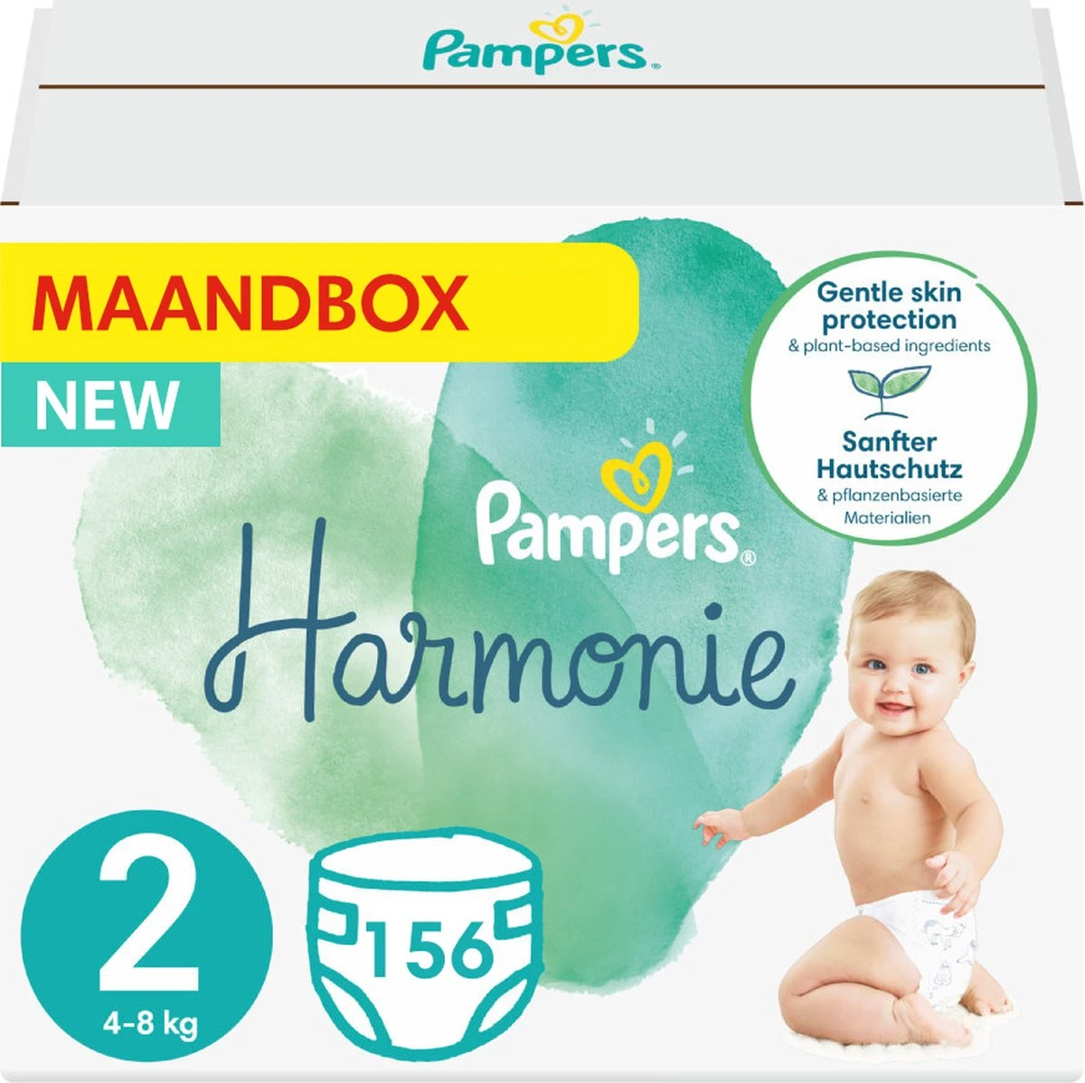 Pampers® Pampers - Harmonie / Pure - Maat 2 - Maandbox - 156 Luiers 1 Pampers® Pampers - Harmonie / Pure - Maat 2 - Maandbox - 156 Luiers