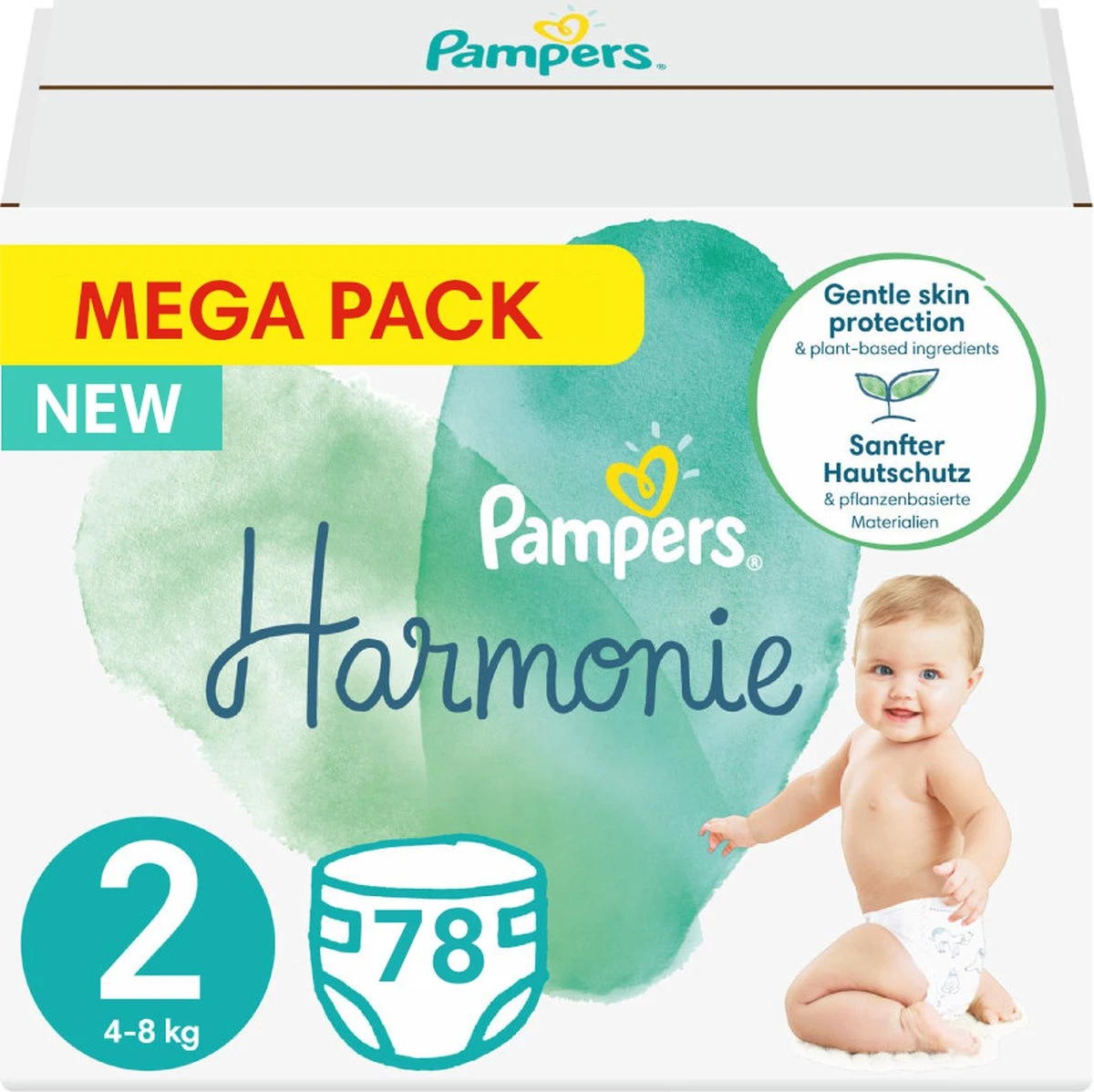 Pampers® Pampers - Harmonie / Pure - Maat 2 - Mega Pack - 78 Luiers 1 Pampers® Pampers - Harmonie / Pure - Maat 2 - Mega Pack - 78 Luiers