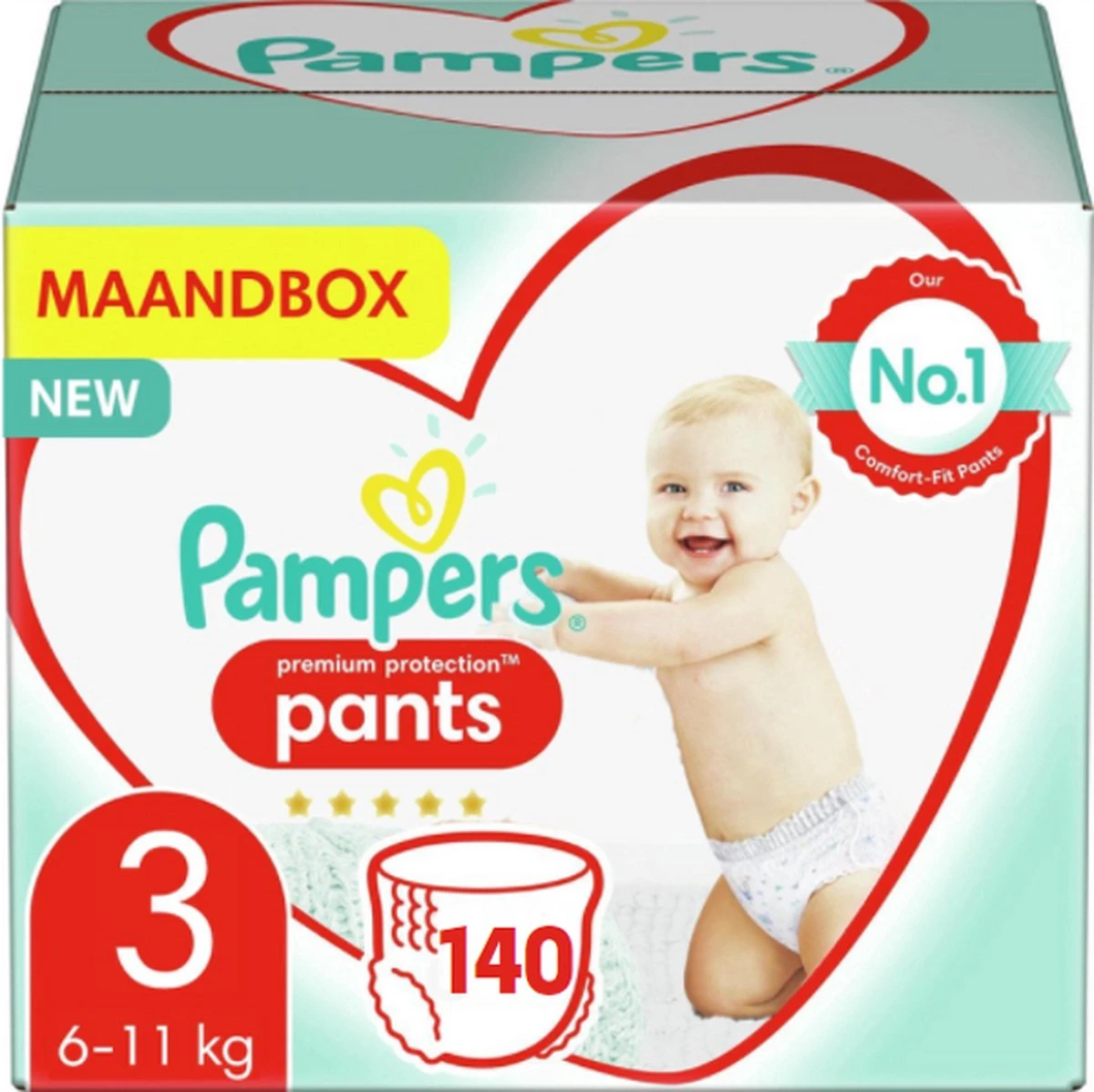Pampers® Pampers Premium Protection Pants Maat 3 – 140 Luierbroekjes Maandbox 7 Pampers® Pampers Premium Protection Pants Maat 3 – 140 Luierbroekjes Maandbox - Afbeelding 7