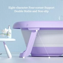 Baby Badje Opvouwbaar - 3 In 1 Opvouwbaar - Opbergmand - Inclusief Badkussen - Babybadje - Peuterbadje 83 × 48 × 23,5 Cm - Purper -Aanbiedingen BIBS Winkel 1200x1200 1067