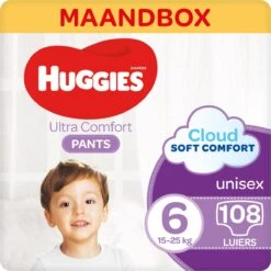 Huggies Luierbroekjes - Maat 6 (15 Tot 25 Kg) - Ultra Comfort - Unisex - 432 Stuks (16x27)- Maandbox -Aanbiedingen BIBS Winkel 1200x1200 126