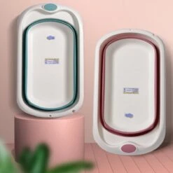 Babybadje - Peuterbadje - Opvouwbaar - Incl. Baby Badkussen - 84 Cm Lang - 0 Tot 3 Jaar - Roze -Aanbiedingen BIBS Winkel 1200x1200 127