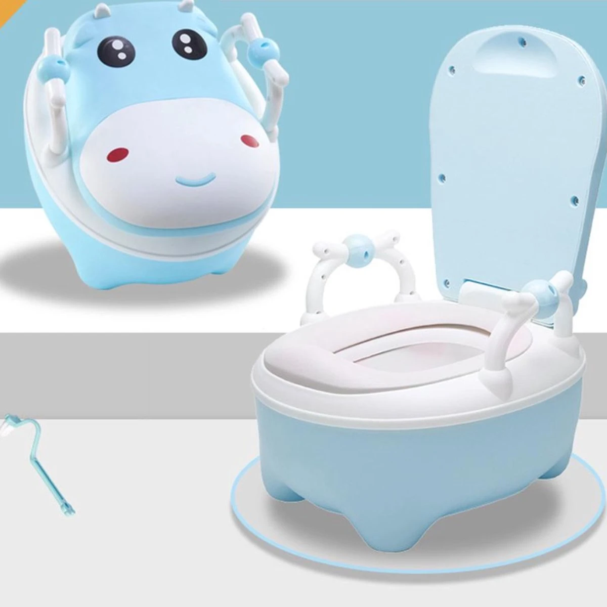 Merkloos Plaspotje Koe | Plaspotje Kind | Potje Peuter | Potje Met Deksel | WC Potje Peuter | WC Verkleiner | Opstapje | Blauw 1 Merkloos Plaspotje Koe | Plaspotje Kind | Potje Peuter | Potje Met Deksel | WC Potje Peuter | WC Verkleiner | Opstapje | Blauw