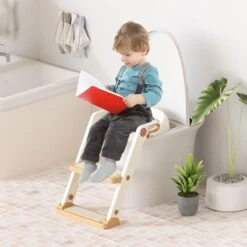 XIORI-SEMS - WC Verkleiner Met Trapje - Toiletverkleiner - Wit Met Goud - Toilettrainer - 2 Tot 7 Jaar - Met Beloningssysteem -Aanbiedingen BIBS Winkel 1200x1200 1332