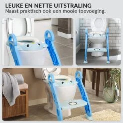 Buxibo Kinder WC Met Opstapje - WC Bril Kind - Kinderzitting WC - Toilet Verkleiner - Toilettrainer - Blauw -Aanbiedingen BIBS Winkel 1200x1200 1352