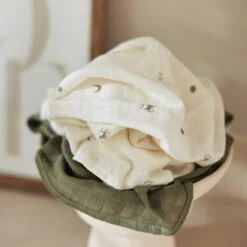 Jollein Hydrofiele Doek Small 70x70cm Stargaze - Leaf Green - 3 Stuks -Aanbiedingen BIBS Winkel 1200x1200 1612