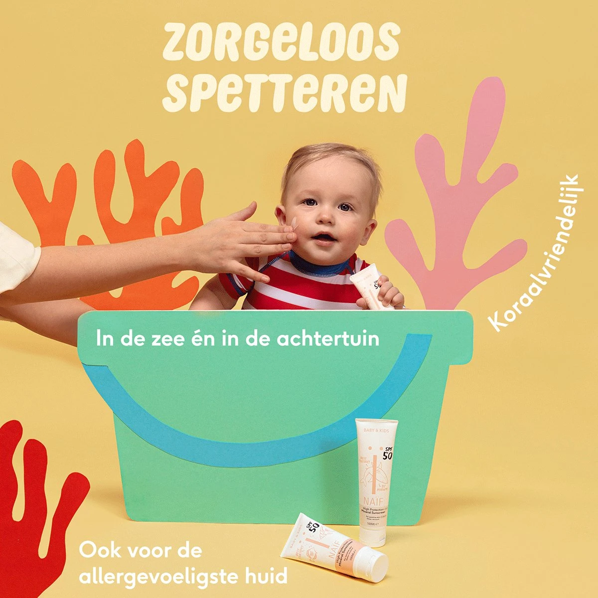 Naïf Zonnebrand Crème SPF50 - 100ML - Zonder Parfum - Baby & Kids - Met Natuurlijke Ingrediënten 3 Naïf Zonnebrand Crème SPF50 - 100ML - Zonder Parfum - Baby & Kids - Met Natuurlijke Ingrediënten - Afbeelding 3