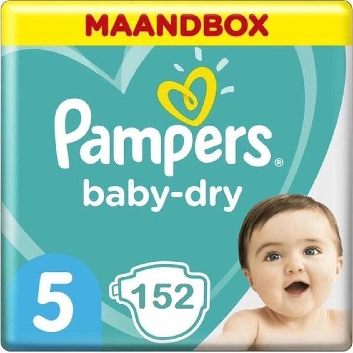 Pampers® Pampers Baby Dry Maat 5 - 152 Luiers Maandbox 1 Pampers® Pampers Baby Dry Maat 5 - 152 Luiers Maandbox