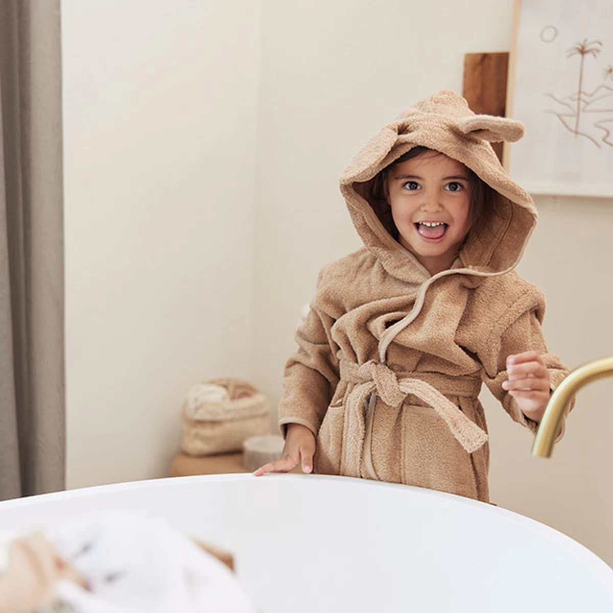 Jollein Badjas 1-2 Jaar - Biscuit 12 Jollein Badjas 1-2 Jaar - Biscuit - Afbeelding 12