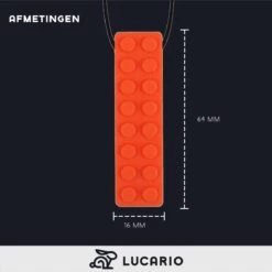 Bijtketting - Kauwketting | Bouwblokje Patroon Oranje -Aanbiedingen BIBS Winkel 1200x1200 1780