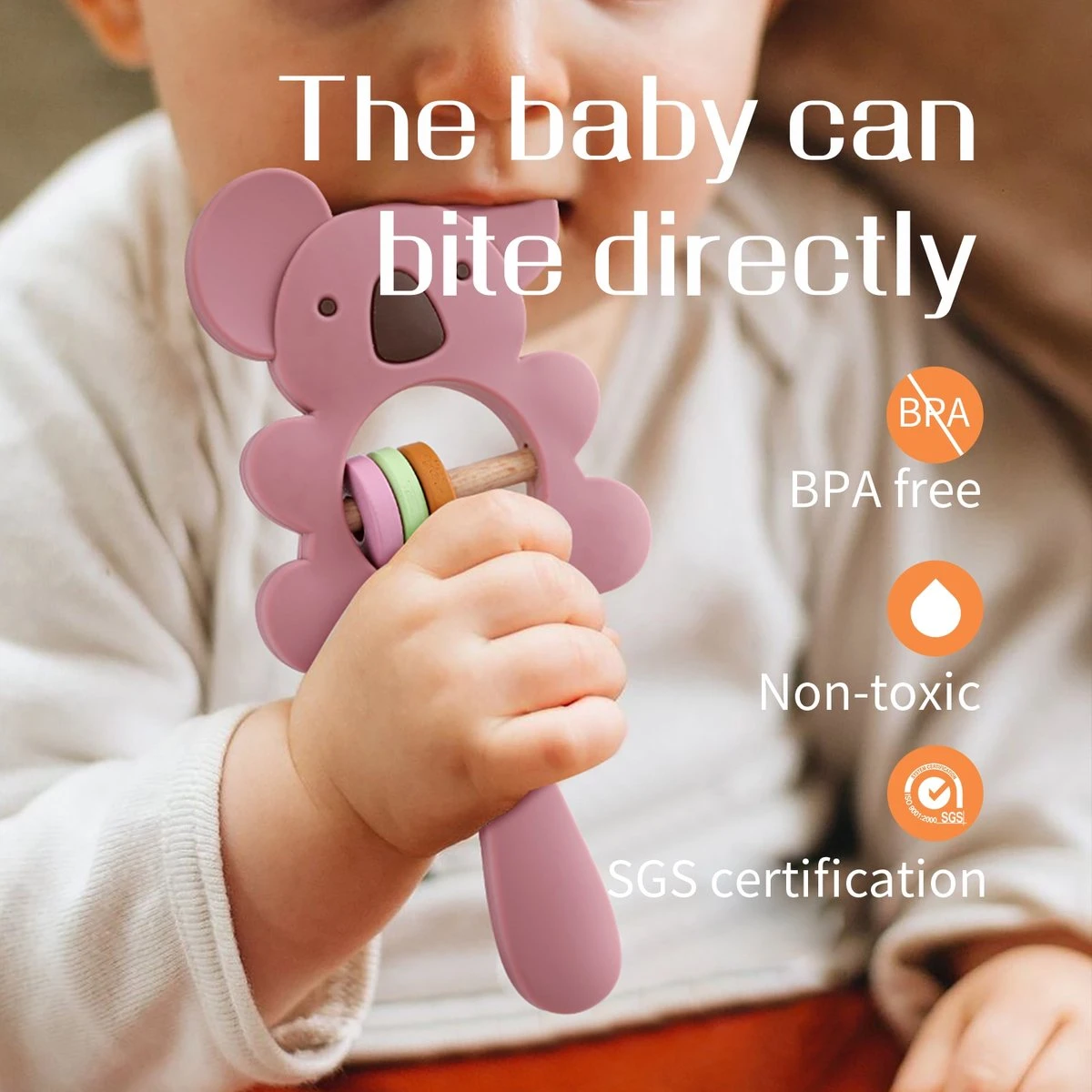Merkloos Bijtring - Rammelaar - Babys - Speelgoed - Babyspeelgoed - Kraamcadeau - Siliconen - BPA Vrij - Roze 2 Merkloos Bijtring - Rammelaar - Babys - Speelgoed - Babyspeelgoed - Kraamcadeau - Siliconen - BPA Vrij - Roze - Afbeelding 2