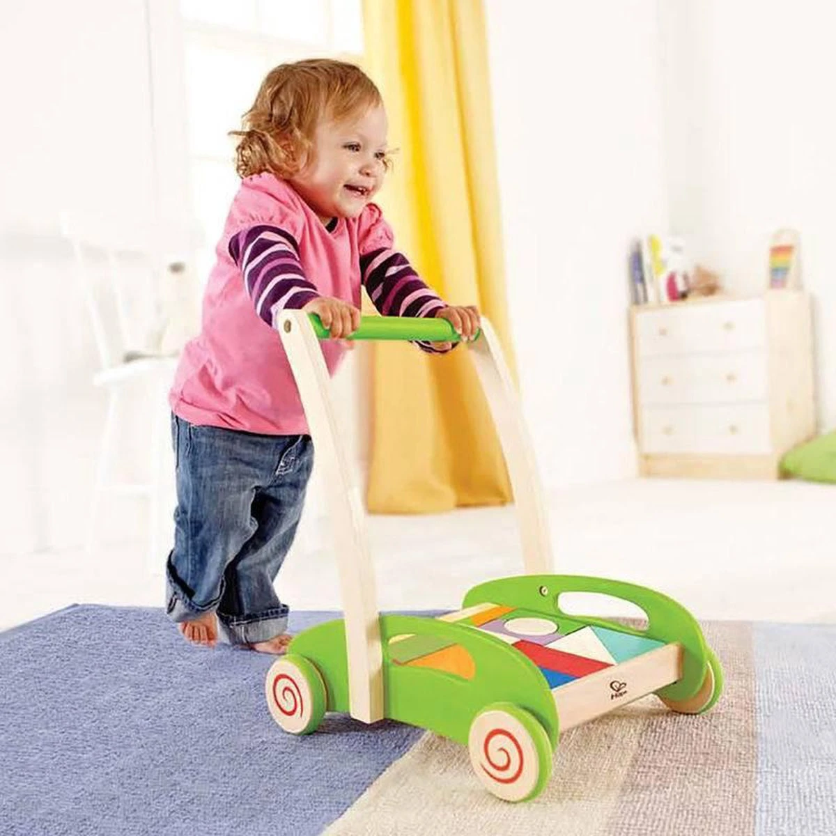 Hape Loopwagen Blokkenkar - Speelgoed 1 Jaar 5 Hape Loopwagen Blokkenkar - Speelgoed 1 Jaar - Afbeelding 5