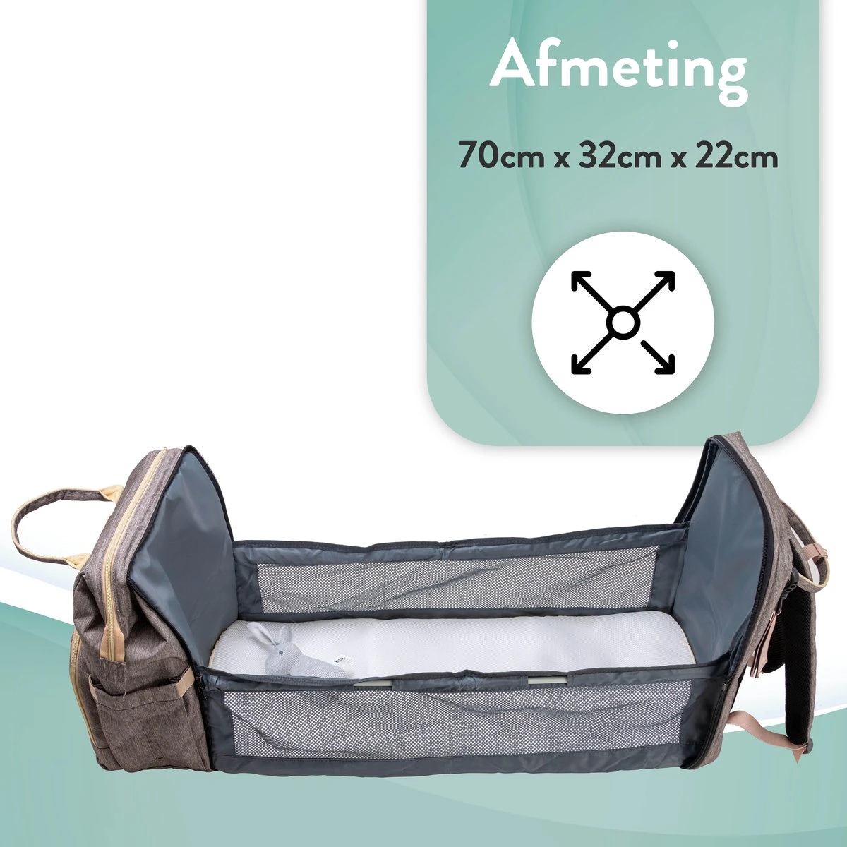 Luiertas Rugzak - Monx Luiertas Verzorgingstas Met Uitklapbaar Babybedje - Overzichtelijke Luierrugzak Extra Buggy En Kinderwagen Haken Inclusief Geïsoleerde Flessenhouder - Grijs 2 Luiertas Rugzak - Monx Luiertas Verzorgingstas Met Uitklapbaar Babybedje - Overzichtelijke Luierrugzak Extra Buggy En Kinderwagen Haken Inclusief Geïsoleerde Flessenhouder - Grijs - Afbeelding 2