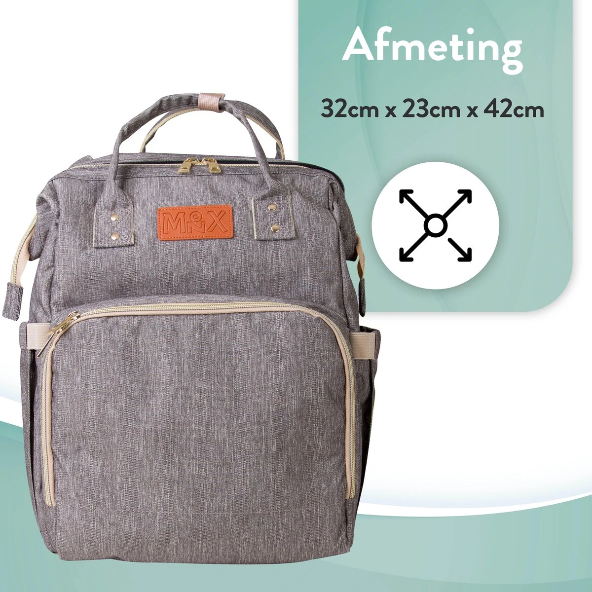 Luiertas Rugzak - Monx Luiertas Verzorgingstas Met Uitklapbaar Babybedje - Overzichtelijke Luierrugzak Extra Buggy En Kinderwagen Haken Inclusief Geïsoleerde Flessenhouder - Grijs 3 Luiertas Rugzak - Monx Luiertas Verzorgingstas Met Uitklapbaar Babybedje - Overzichtelijke Luierrugzak Extra Buggy En Kinderwagen Haken Inclusief Geïsoleerde Flessenhouder - Grijs - Afbeelding 3
