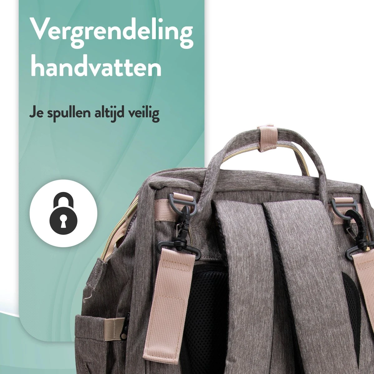 Luiertas Rugzak - Monx Luiertas Verzorgingstas Met Uitklapbaar Babybedje - Overzichtelijke Luierrugzak Extra Buggy En Kinderwagen Haken Inclusief Geïsoleerde Flessenhouder - Grijs 12 Luiertas Rugzak - Monx Luiertas Verzorgingstas Met Uitklapbaar Babybedje - Overzichtelijke Luierrugzak Extra Buggy En Kinderwagen Haken Inclusief Geïsoleerde Flessenhouder - Grijs - Afbeelding 12