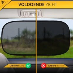 Lifestyle Living Zonnescherm Auto Zijruit – Zonwering Voor Baby En Kind – Zonder Zuignappen – UV Protectie – 2 Stuks – 51 X 31CM – Statisch - Zelfklevend -Aanbiedingen BIBS Winkel 1200x1200 2144