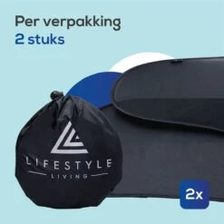 Lifestyle Living Zonnescherm Auto Zijruit – Zonwering Voor Baby En Kind – Zonder Zuignappen – UV Protectie – 2 Stuks – 51 X 31CM – Statisch - Zelfklevend -Aanbiedingen BIBS Winkel 1200x1200 2146