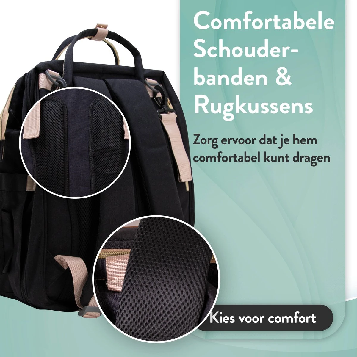Luiertas Rugzak - Monx Luiertas Verzorgingstas Met Uitklapbaar Babybedje - Overzichtelijke Luierrugzak Extra Buggy En Kinderwagen Haken Inclusief Geïsoleerde Flessenhouder - Zwart 16 Luiertas Rugzak - Monx Luiertas Verzorgingstas Met Uitklapbaar Babybedje - Overzichtelijke Luierrugzak Extra Buggy En Kinderwagen Haken Inclusief Geïsoleerde Flessenhouder - Zwart - Afbeelding 16