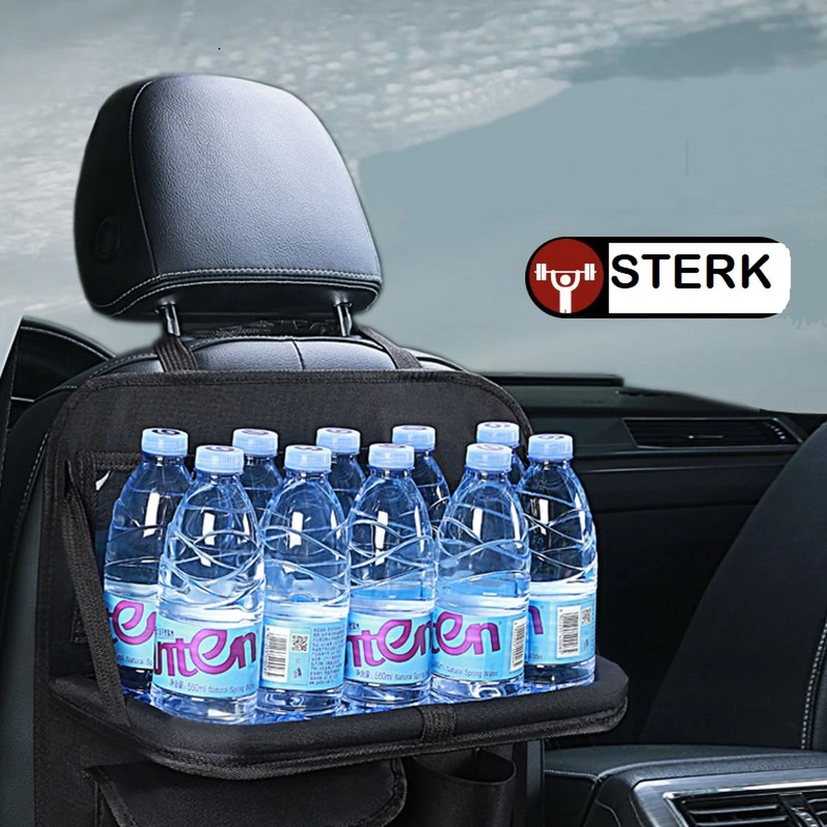 Merkloos Luxe Auto Organizer Met Tablethouder - Zwart 2 Merkloos Luxe Auto Organizer Met Tablethouder - Zwart - Afbeelding 2