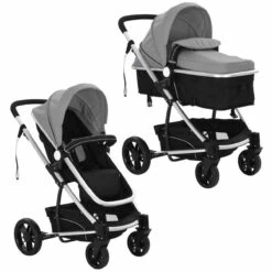 VidaXL Kinderwagen 2-in-1 Aluminium Grijs En Zwart -Aanbiedingen BIBS Winkel 1200x1200 2202