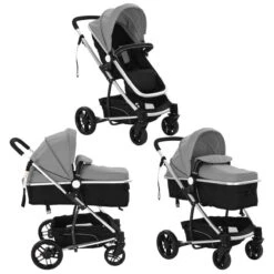 VidaXL Kinderwagen 2-in-1 Aluminium Grijs En Zwart -Aanbiedingen BIBS Winkel 1200x1200 2204