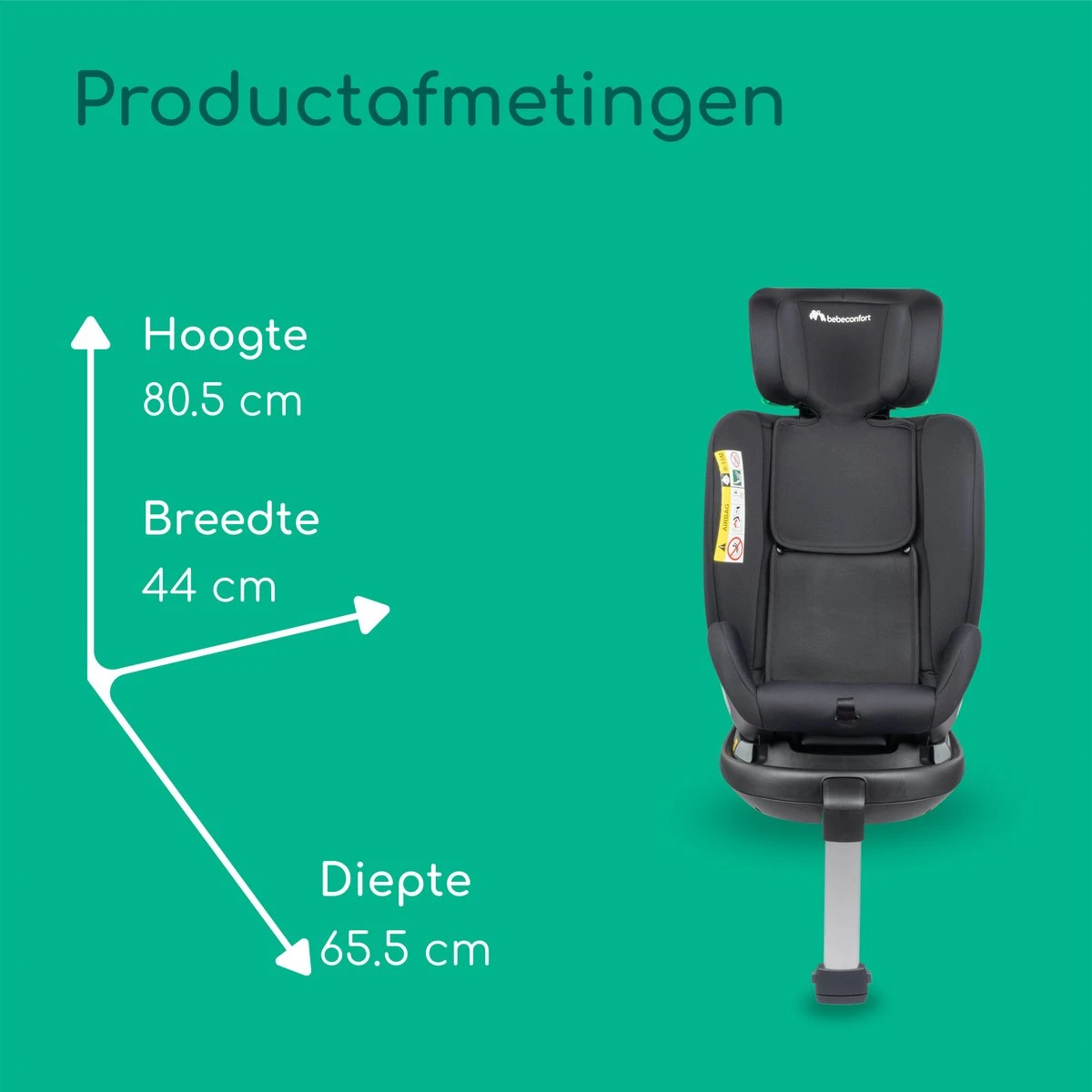 Bebeconfort EvolveFix Plus I-Size - Autostoel - Black Mist - Vanaf De Geboorte Tot 12 Jaar 6 Bebeconfort EvolveFix Plus I-Size - Autostoel - Black Mist - Vanaf De Geboorte Tot 12 Jaar - Afbeelding 6