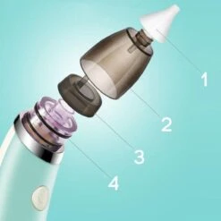A&K Elektrische Oplaadbare Neuspeer Voor Baby En Kinderen - Inclusief Oplader, Handleiding En Batterijen - Hygiënische Neusreiniger - Baby Aspirator - Neuszuiger - Baby Neuspompje - Toetenveger - Snoetenpoetser - Mintgroen - Neusspoeler -Aanbiedingen BIBS Winkel 1200x1200 23