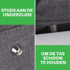 Brisby Slijtvaste Luiertas - Verzorgingstas Groot - Grijs - Inclusief Verschoonmatje - Isoleervakken - Fopspeen Houder - Makkelijk Te Bevestigen Aan De Kinderwagen -Aanbiedingen BIBS Winkel 1200x1200 2391