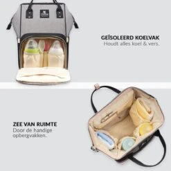 Buxibo Luier- En Verzorgingstas Inclusief USB Oplaadstation - Baby Rug Tas Met Isoleervak - Diaper Backpack Bag - Reis Rugzak - Grote Capaciteit - 23.8L - Zwart -Aanbiedingen BIBS Winkel 1200x1200 2397