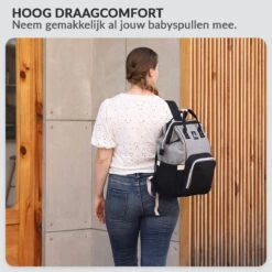 Buxibo Luier- En Verzorgingstas Inclusief USB Oplaadstation - Baby Rug Tas Met Isoleervak - Diaper Backpack Bag - Reis Rugzak - Grote Capaciteit - 23.8L - Zwart -Aanbiedingen BIBS Winkel 1200x1200 2399