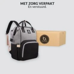 Buxibo Luier- En Verzorgingstas Inclusief USB Oplaadstation - Baby Rug Tas Met Isoleervak - Diaper Backpack Bag - Reis Rugzak - Grote Capaciteit - 23.8L - Zwart -Aanbiedingen BIBS Winkel 1200x1200 2402