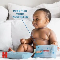 Huggies Billendoekjes - Pure 99% Water - 18 X 56 Stuks - 1008 Doekjes - Voordeelverpakking -Aanbiedingen BIBS Winkel 1200x1200 242