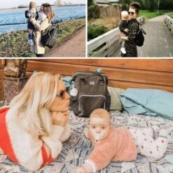 NanaBeebi Luiertas Rugzak Met Verschoonmatje - Zwart - Inclusief Flessenwarmhouder - Kinderwagenhaken En Isoleervak -Aanbiedingen BIBS Winkel 1200x1200 2458