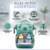 Luiertas Rugzak - Gratis Flessenwarmer En Gratis Kinderwagen Haken - Eindeloos Opbergruimte - Ruime Luiertas - Draaggemak - Mint-groen