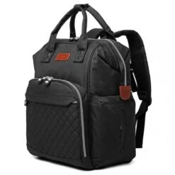 Miss Lulu Luiertas Rugzak - Inclusief Buggy En Kinderwagen Haken - Zwart (E6705 BK) -Aanbiedingen BIBS Winkel 1200x1200 2472